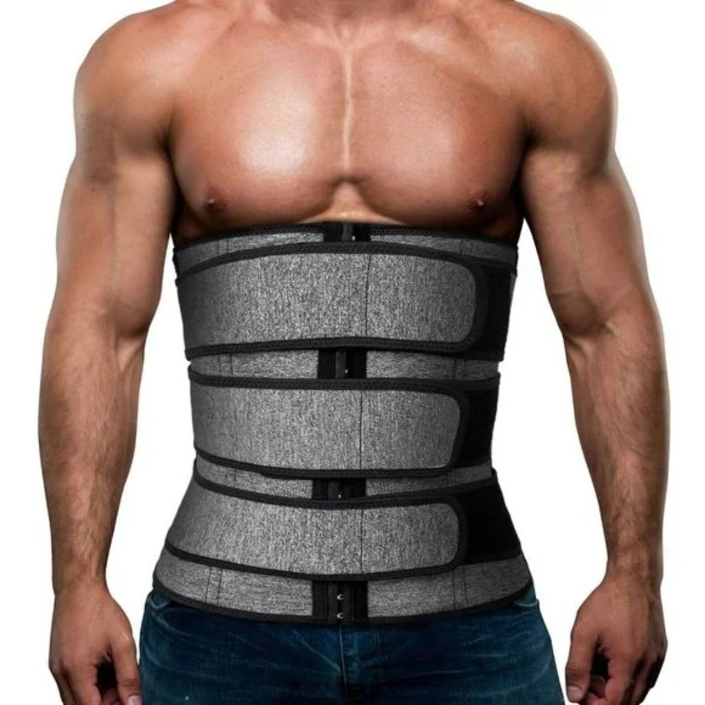 MENS Waist Trainer Slimming Grey S2